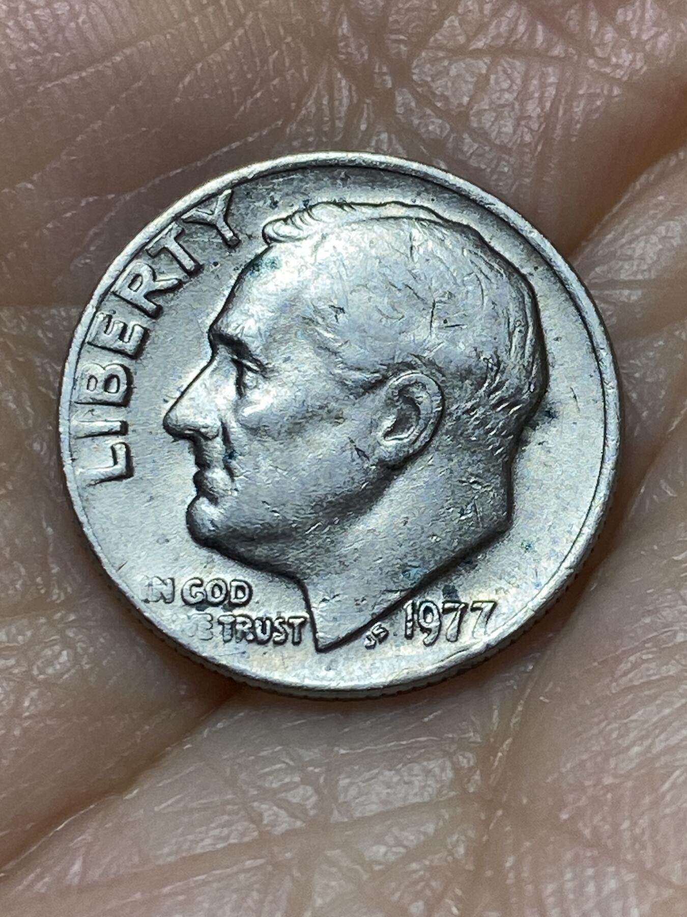 2025年第一百二十七场(总第一百五十三场）外国好品章牌、散币(免佣金) 美国🇺🇸1977年1角(罗斯福1角第二版，无标版)