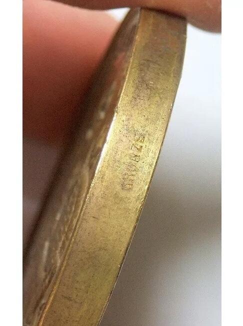 法国1900年前后 欧洲喷火龙+女神高浮雕精制大镀金章 50MM厚5MM