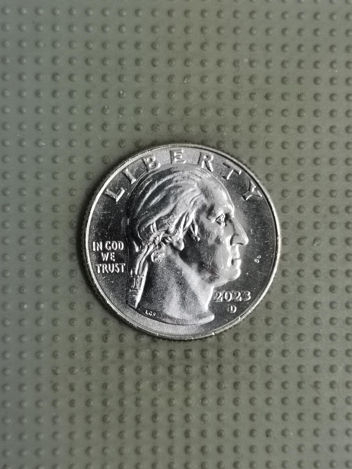 2025年第113场各国散币拍卖（总第113场） 美国2023年杰出女性伊迪丝·卡纳卡奥勒25美分纪念币