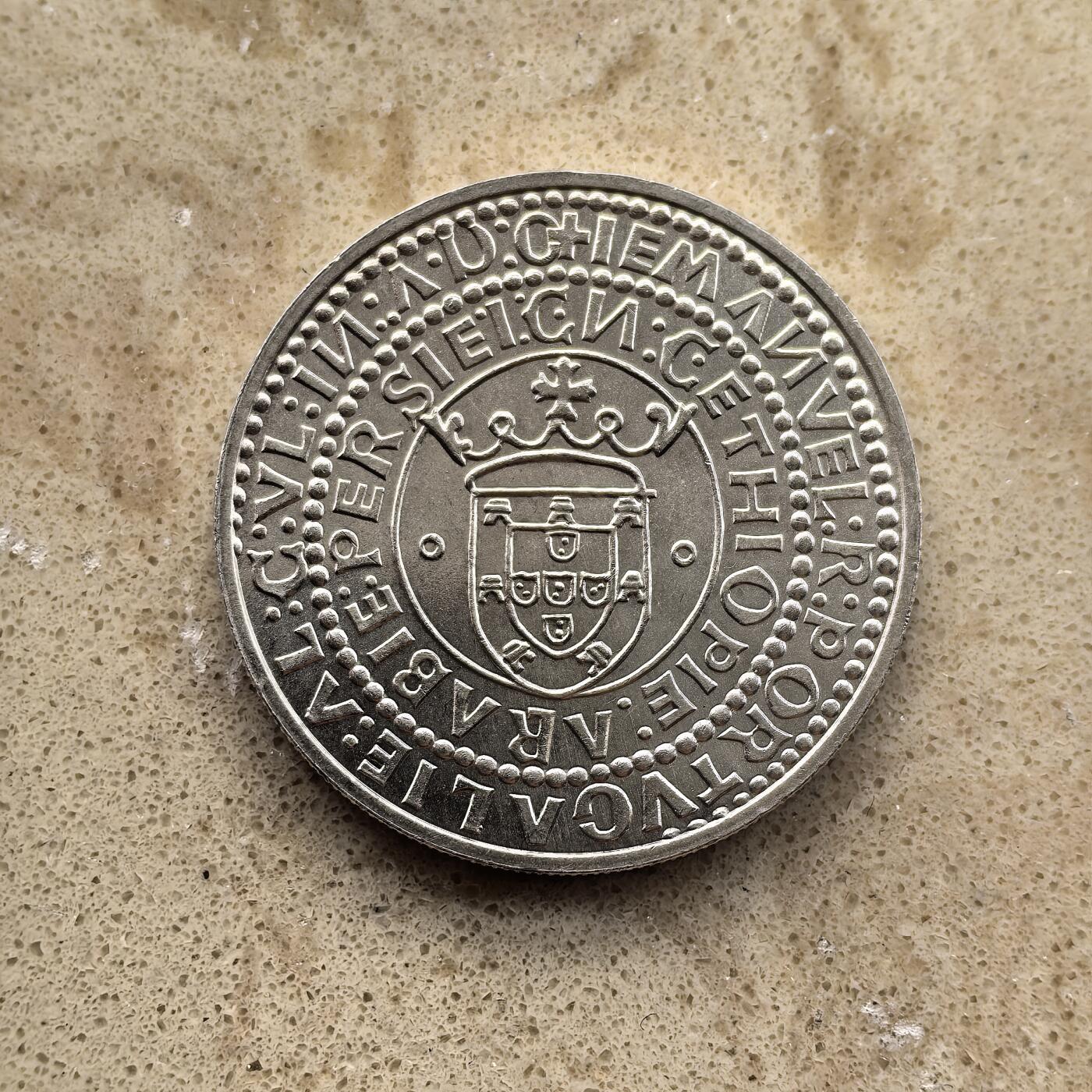 道一币馆币章第一百五十五场 葡萄牙1983年第十七届欧洲艺术展1000埃斯库多银币 21g 835S