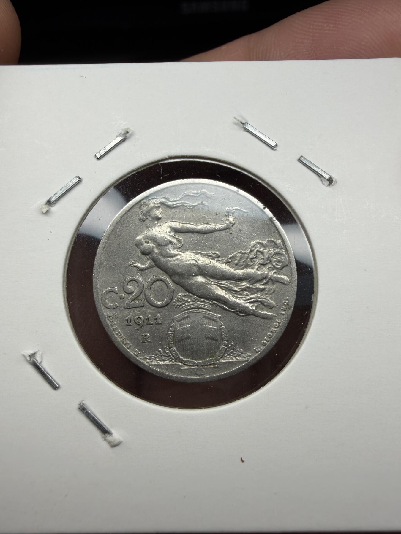 2025年集古藏今外币拍卖第十期-第6场—（总第286拍），可以寄存60天，满160元包邮。 1911年意大利20分