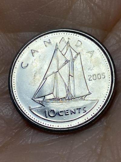 2025年第一百二十八场(总第一百五十四场）外国好品散币、邮币封和邮票场(免佣金) - 加拿大🇨🇦2005年10分(伊丽莎白二世老年，P标)