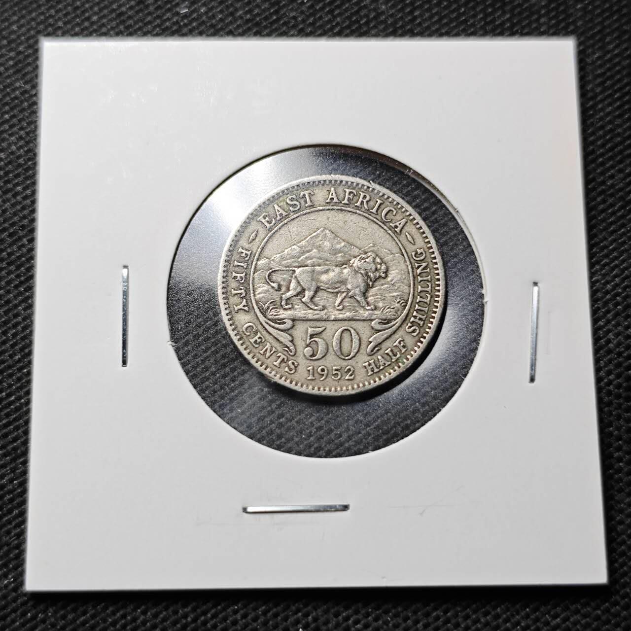 KK钱币收藏小铺  第368场  2月预留时间 周末发货  1952英属东非0.5先令