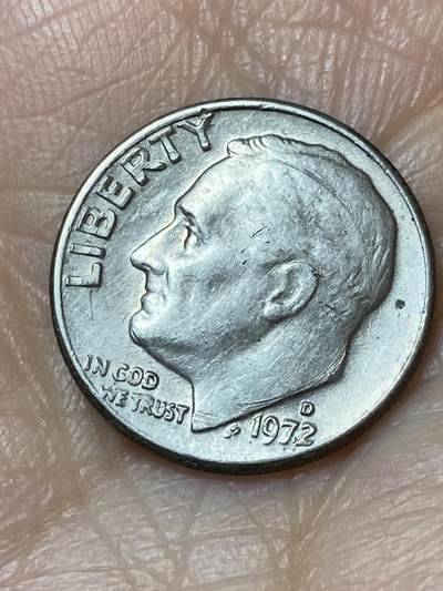 2025年第一百二十七场(总第一百五十三场）外国好品章牌、散币(免佣金) - 美国🇺🇸1972年1角(罗斯福1角第二版，D标丹佛造)