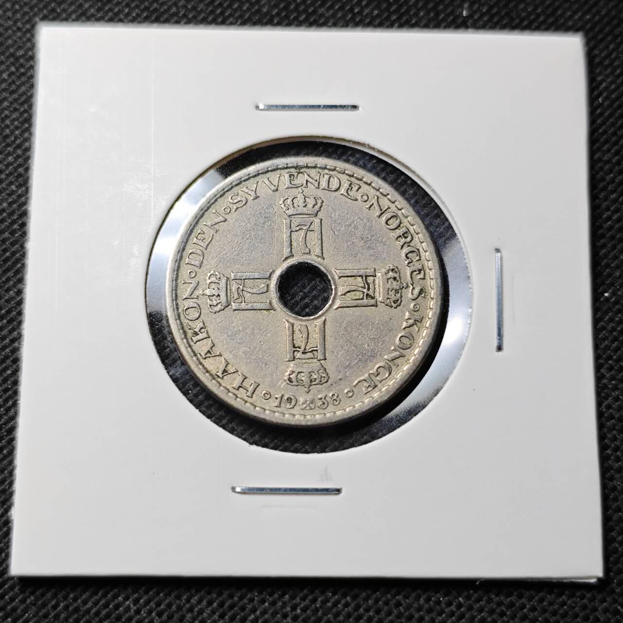 KK钱币收藏小铺  第368场  2月预留时间 周末发货  1938挪威1克朗