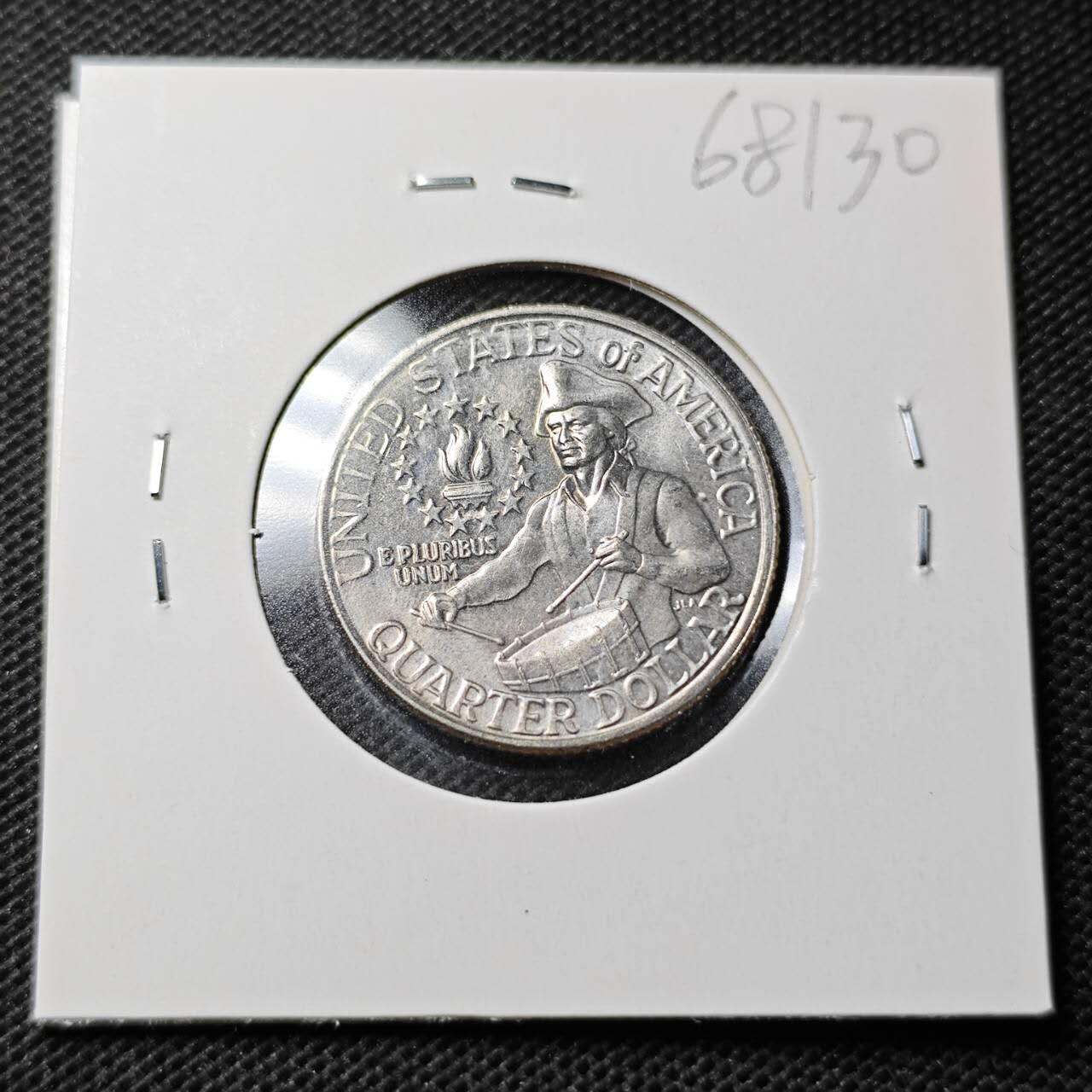 KK钱币收藏小铺  第368场  2月预留时间 周末发货  1976美国25分纪念币 好品