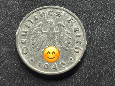 邮泉阁限时拍卖第三十五场补 德国硬币（第三帝国）专场（硬币在国外。请付邮费6元。） - 德国第三帝国1943年1芬尼A版