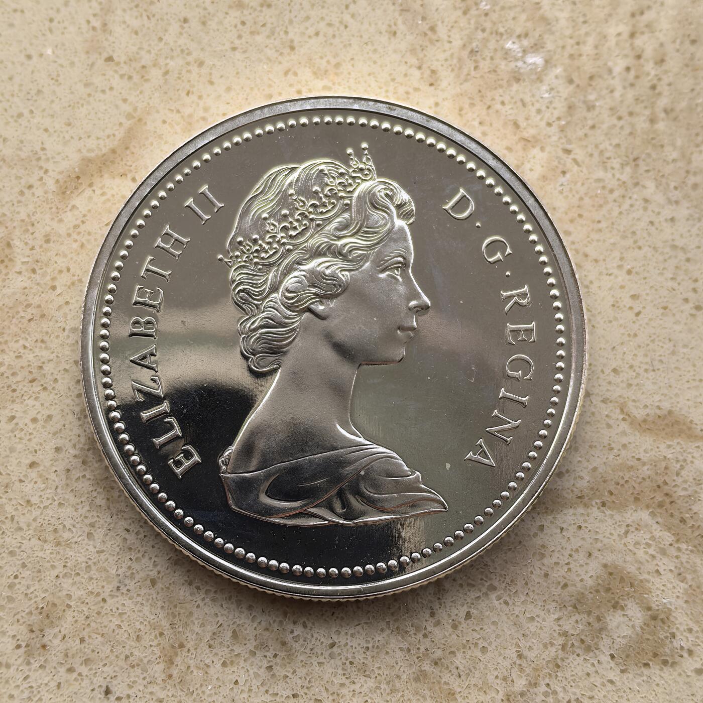 道一币馆币章第一百五十五场 加拿大1975卡尔加里成立100周年1元精制银币 23.32 500s