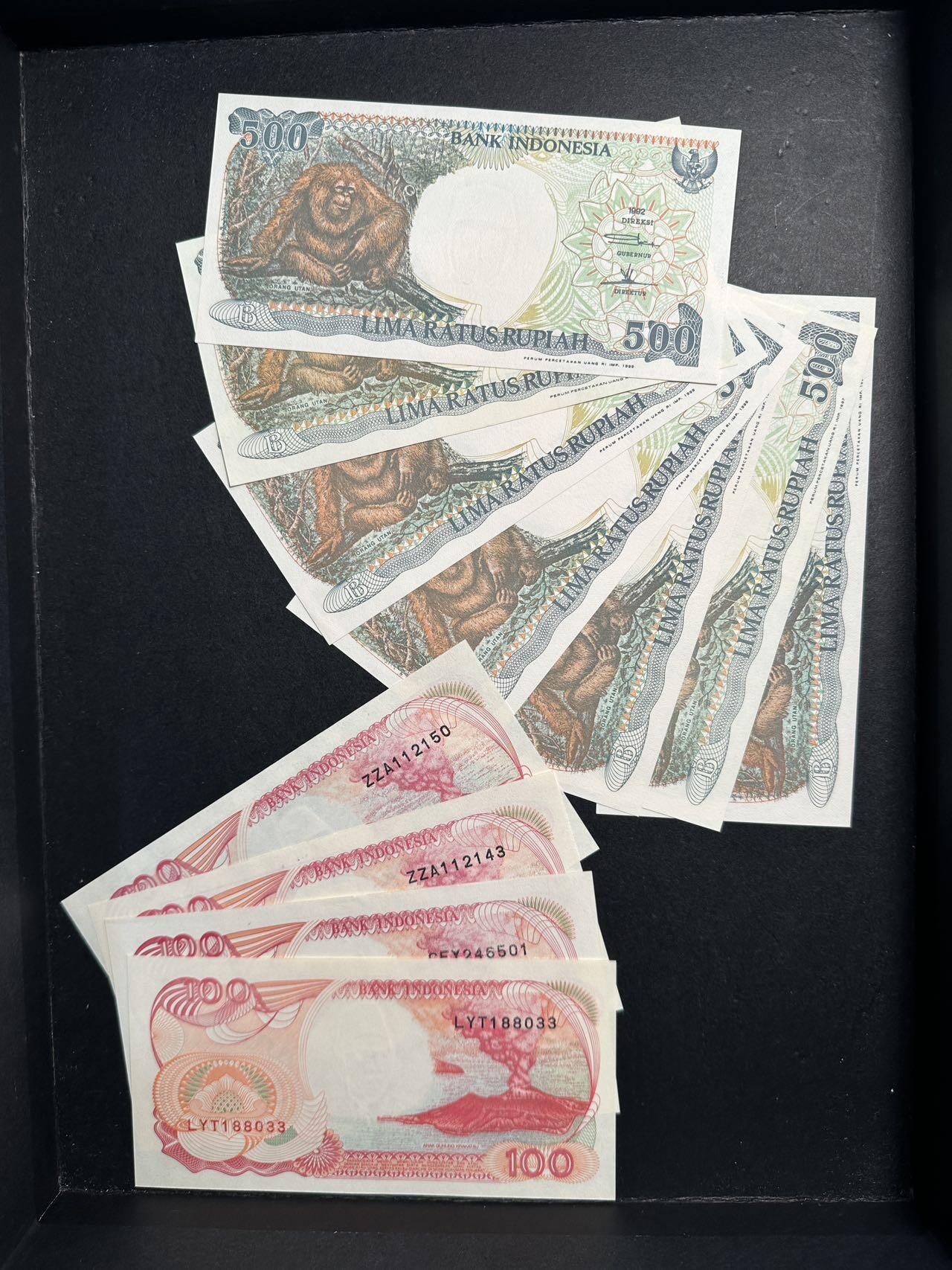 蒂克钱币-第47场 外国平价纸币拍卖 印度尼西亚 全新UNC纸币 11枚