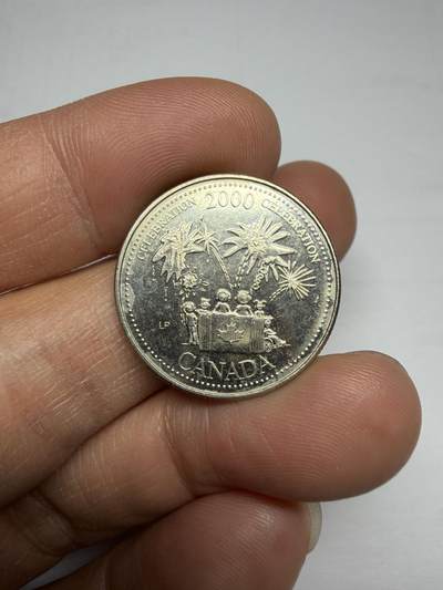 2025年集古藏今外币拍卖第十期-第5场—（总第285拍），可以寄存60天，满160元包邮。 - 2000年加拿大25分纪念币