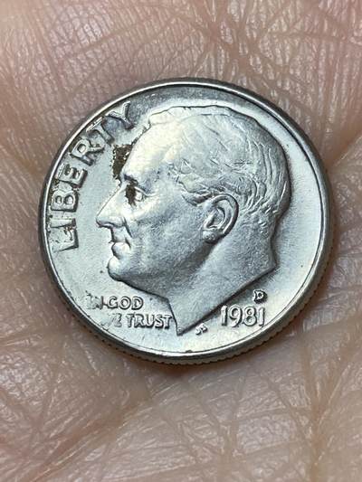 2025年第一百二十七场(总第一百五十三场）外国好品章牌、散币(免佣金) - 美国🇺🇸1981年1角(罗斯福1角第二版，D标丹佛造)