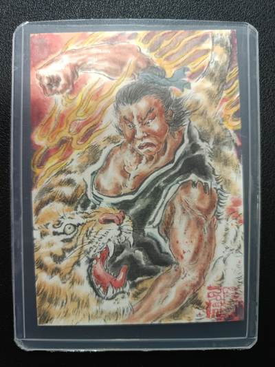 天玑星卡拍第138期《11.17周一截拍》持续收拍收评中 满赠卡需备注 - 【手绘卡】张先军 武松 手绘卡 卡背提字 景阳冈