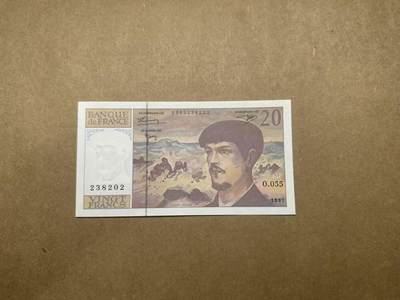 【礼羽收藏】🌏世界钱币拍卖第111期 - 1997年法国20法郎1363238202，无47，全新UNC，品相如图