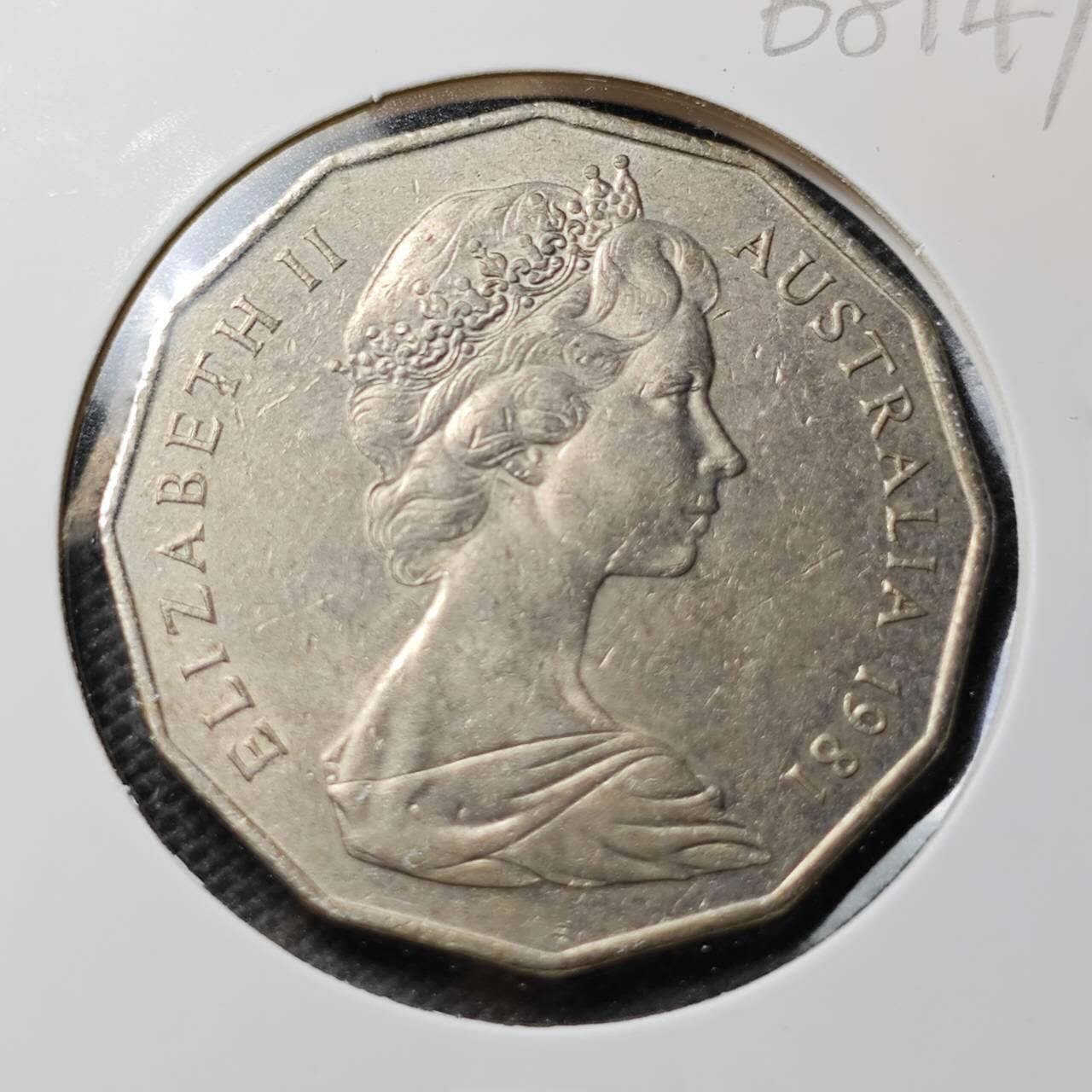 KK钱币收藏小铺  第368场  2月预留时间 周末发货  1981澳大利亚50便士