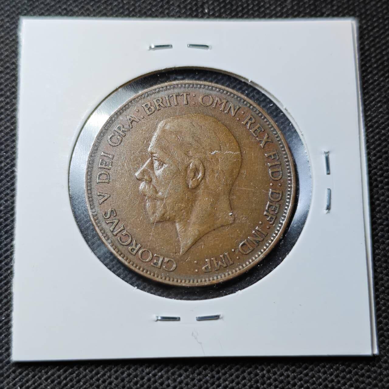 KK钱币收藏小铺  第368场  2月预留时间 周末发货  1929英国1便士铜币