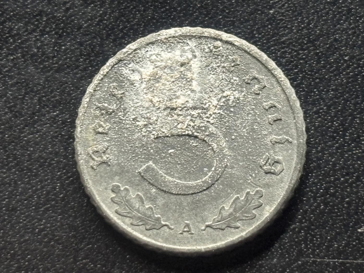 邮泉阁限时拍卖第三十五场补 德国硬币（第三帝国）专场（硬币在国外。请付邮费6元。） 德国第三帝国1941年5芬尼A版