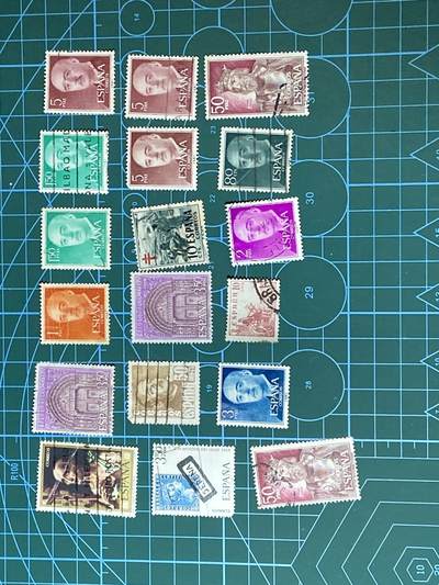 2025年第一百二十八场(总第一百五十四场）外国好品散币、邮币封和邮票场(免佣金) - 西班牙🇪🇸邮票18枚