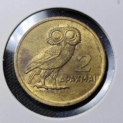 KK钱币收藏小铺  第368场  2月预留时间 周末发货 -  希腊2德拉克马猫头鹰铜币