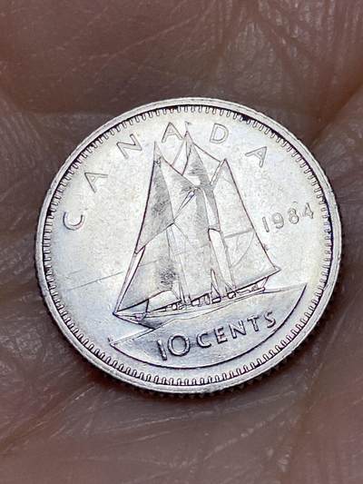 2025年第一百二十八场(总第一百五十四场）外国好品散币、邮币封和邮票场(免佣金) - 加拿大🇨🇦1984年10分(伊丽莎白二世中年花冠第四版)