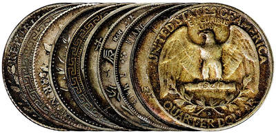 北京阿城哥拍卖2025年秋季拍卖会 - 民国时期 各年份国家银币五枚一组 均为五彩包浆