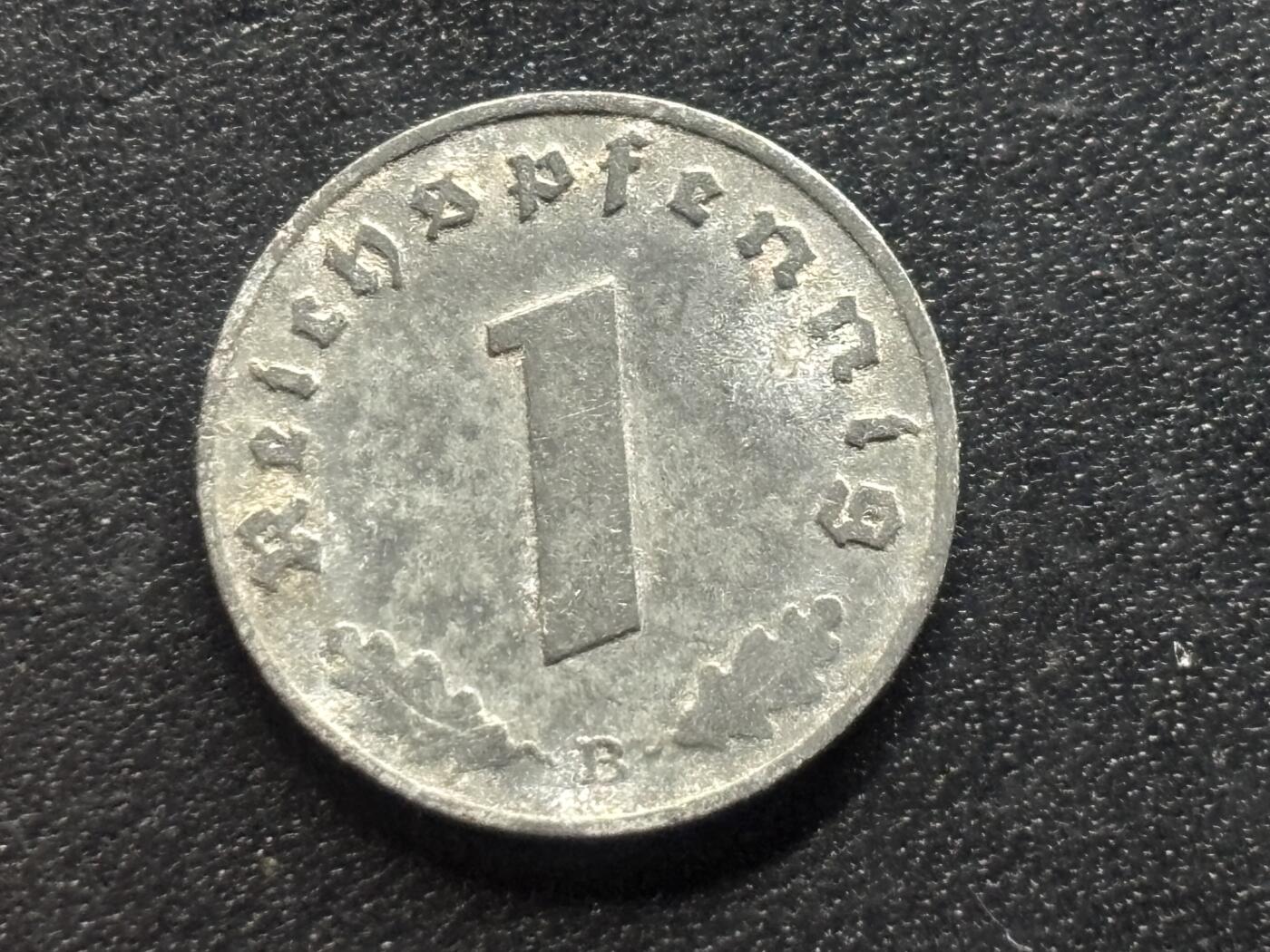 邮泉阁限时拍卖第三十五场补 德国硬币（第三帝国）专场（硬币在国外。请付邮费6元。） 德国第三帝国1944年1芬尼B版