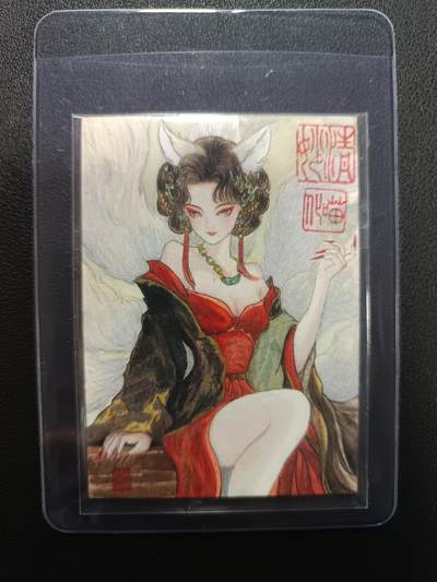 天玑星卡拍第138期《11.17周一截拍》持续收拍收评中 满赠卡需备注 - 【手绘卡】喵化 妲己 九尾妖狐 手绘卡