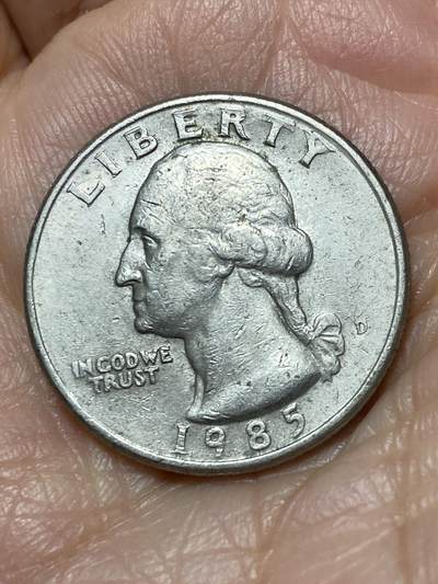 2025年第一百二十八场(总第一百五十四场）外国好品散币、邮币封和邮票场(免佣金) - 美国🇺🇸1985年1/4元(华盛顿1/4元第三版，D标丹佛造)