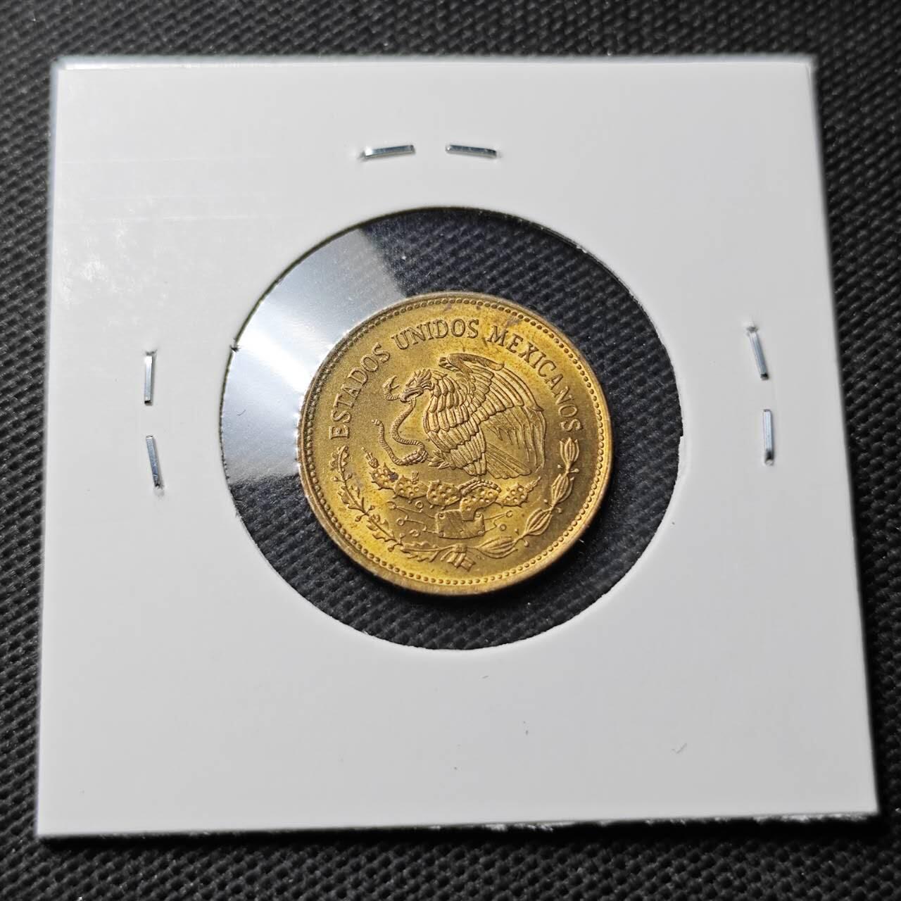 KK钱币收藏小铺  第368场  2月预留时间 周末发货  1983墨西哥20分 索玛雅铜币