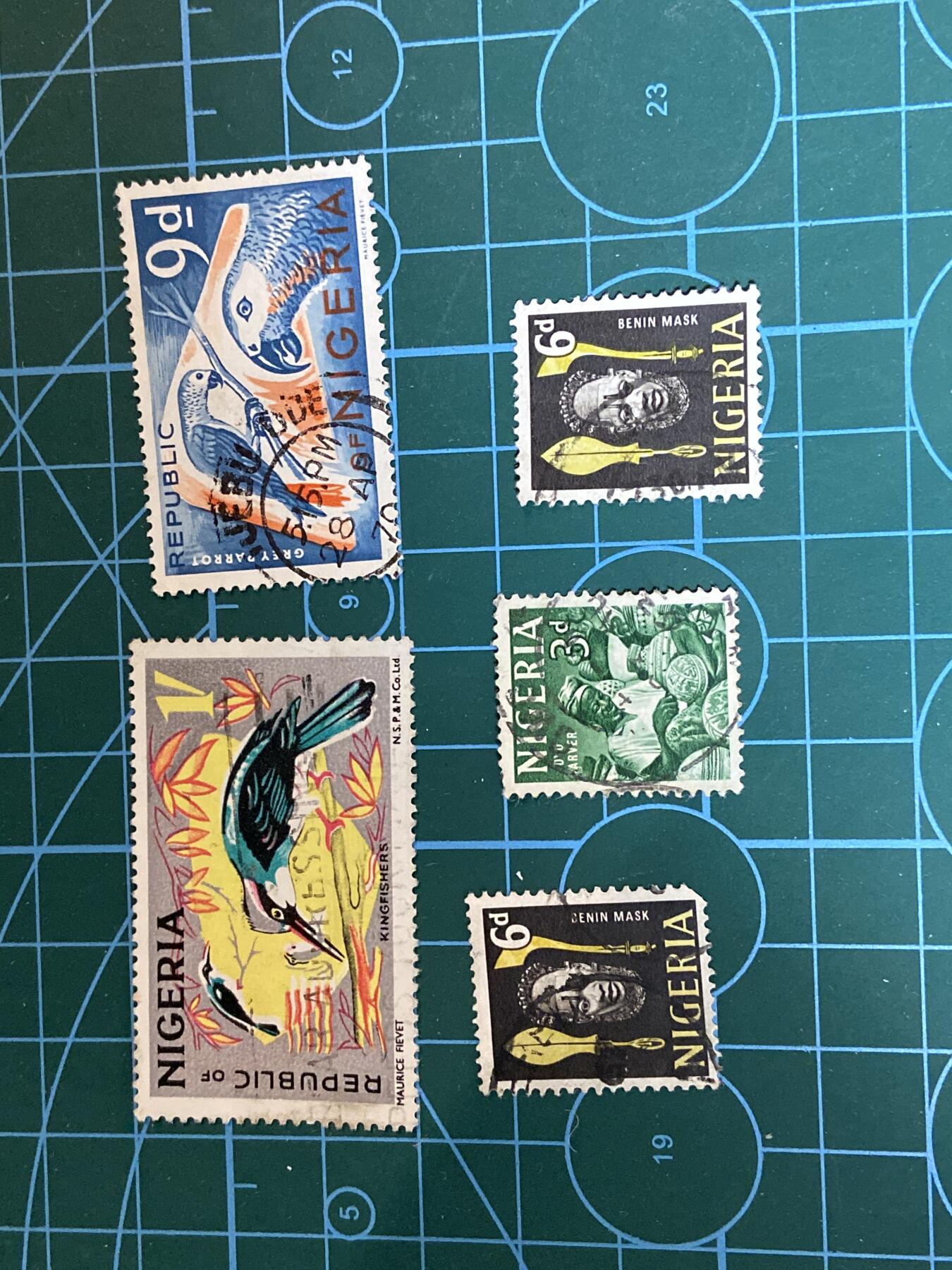 2025年第一百二十八场(总第一百五十四场）外国好品散币、邮币封和邮票场(免佣金) 尼日利亚🇳🇬邮票5枚