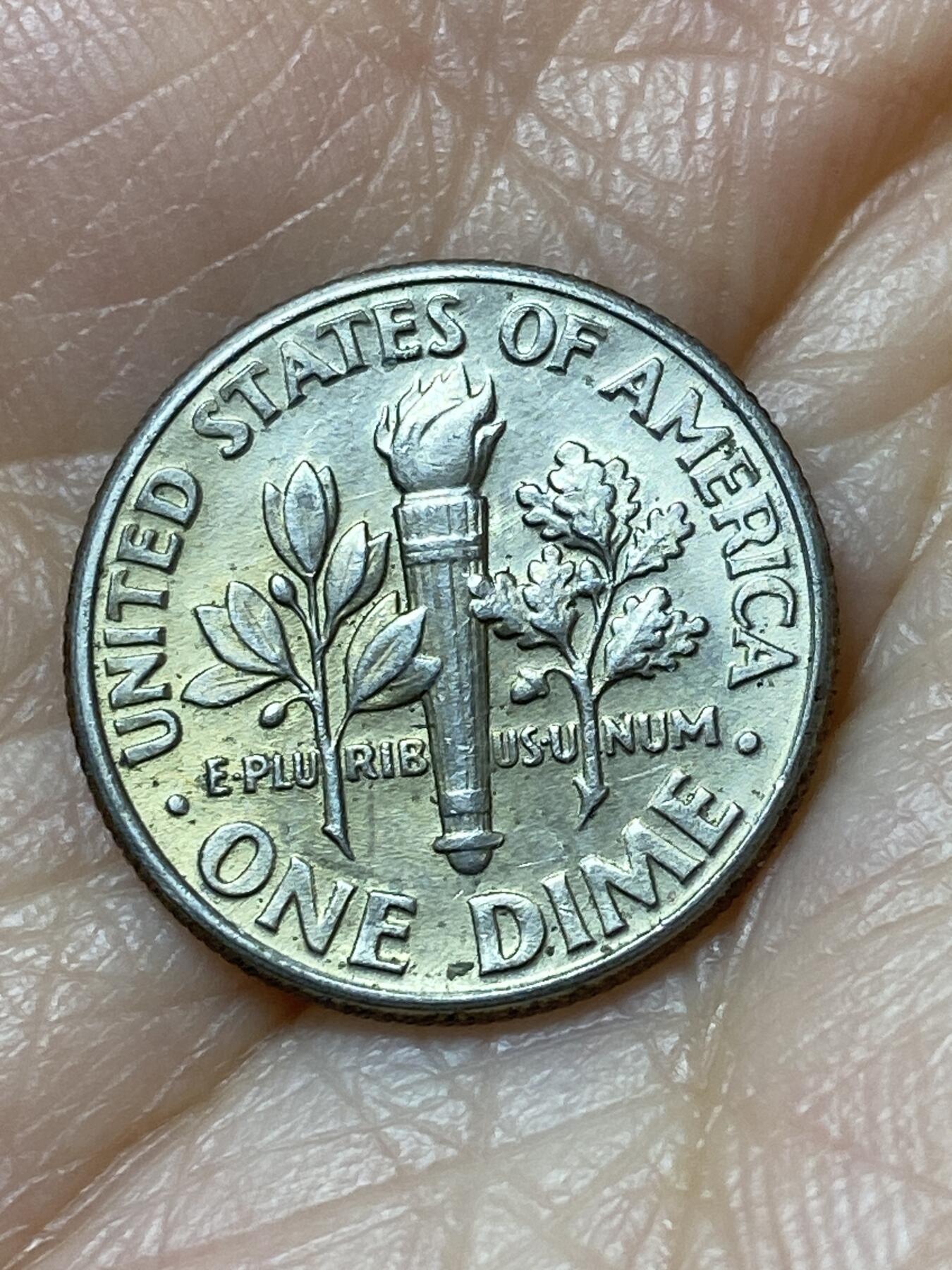 2025年第一百二十七场(总第一百五十三场）外国好品章牌、散币(免佣金) 美国🇺🇸1987年1角(罗斯福1角第二版，D标丹佛造)