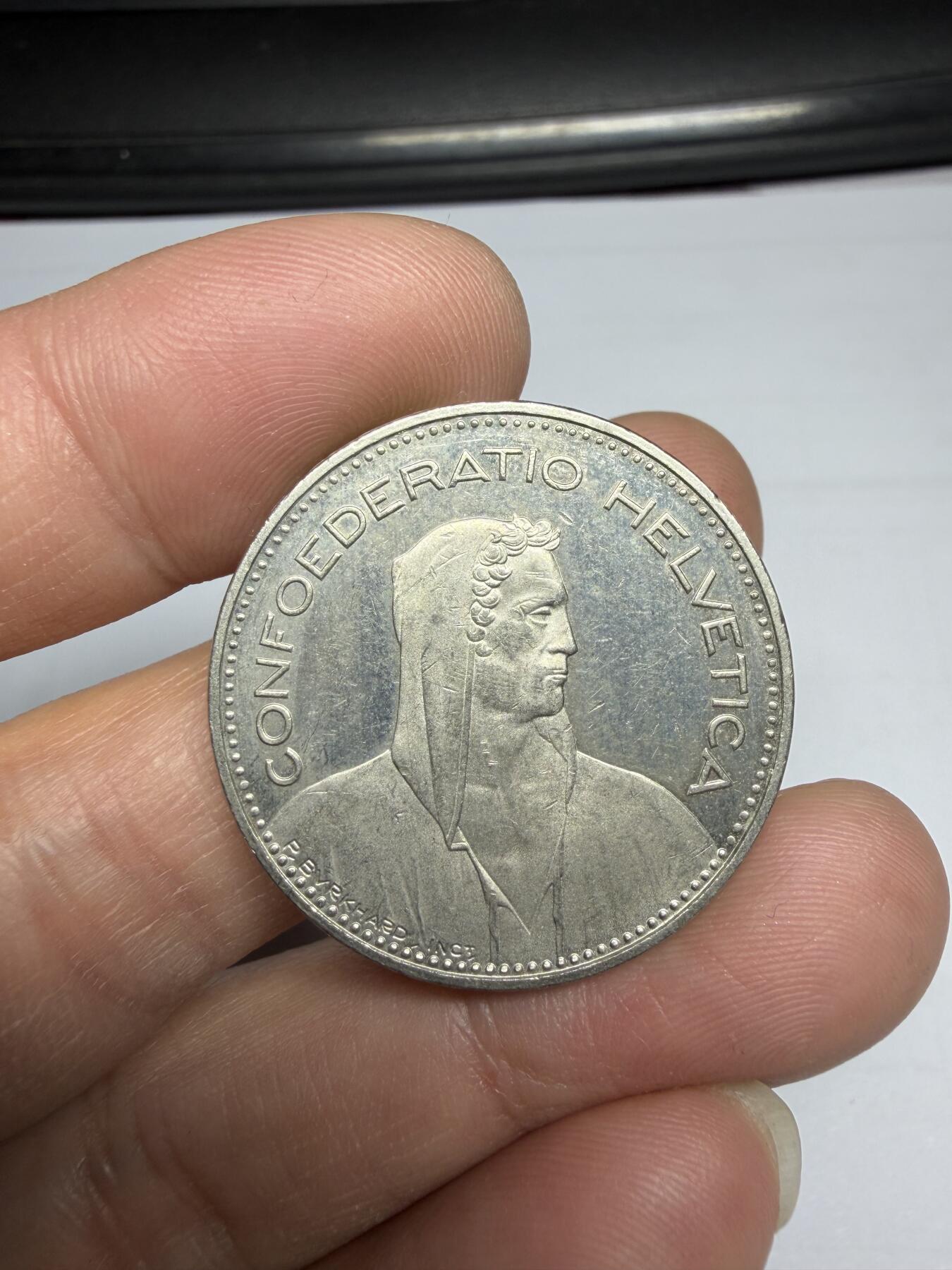 2025年集古藏今外币拍卖第十期-第5场—（总第285拍），可以寄存60天，满160元包邮。 1994年瑞士5法郎