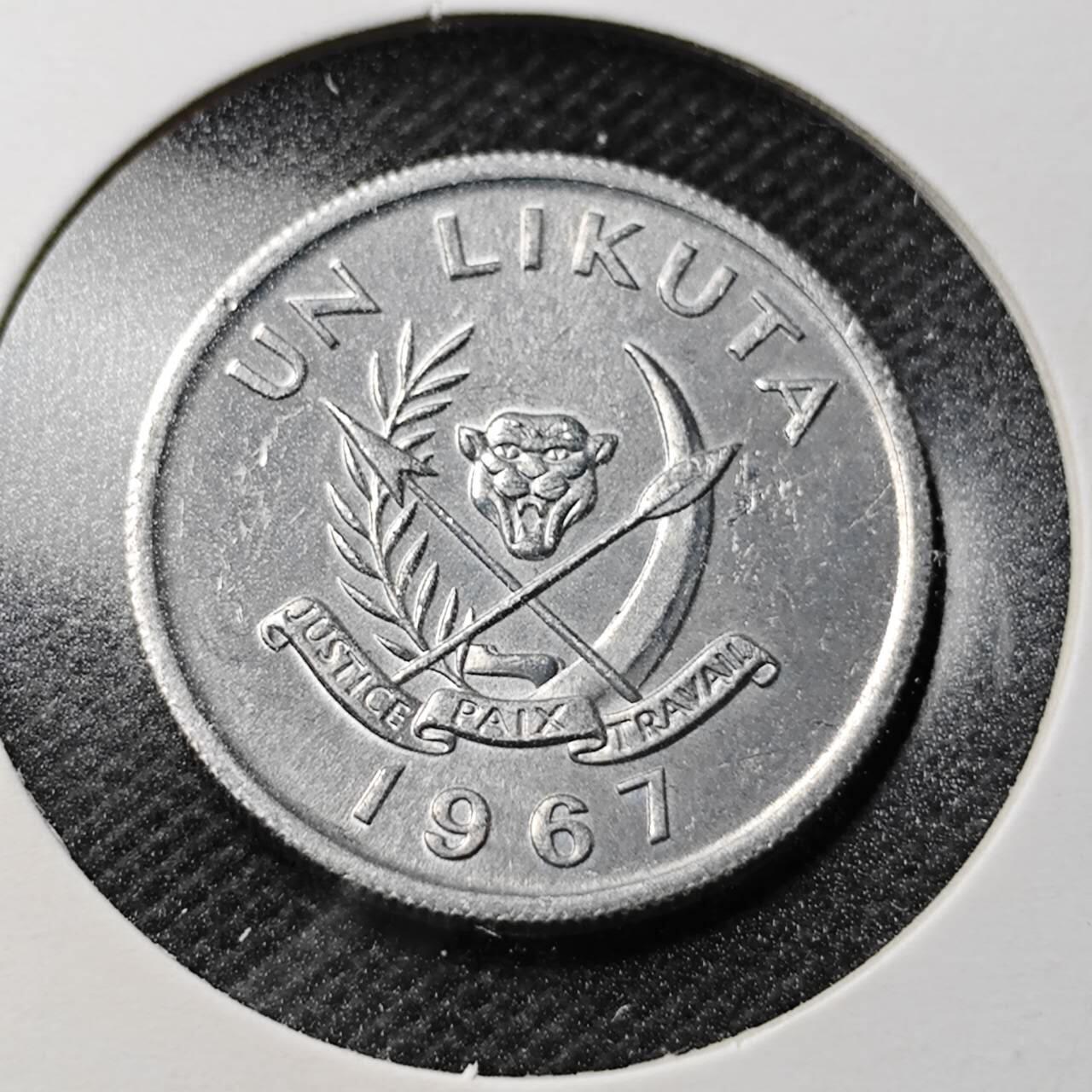 KK钱币收藏小铺  第368场  2月预留时间 周末发货  1967刚果1K