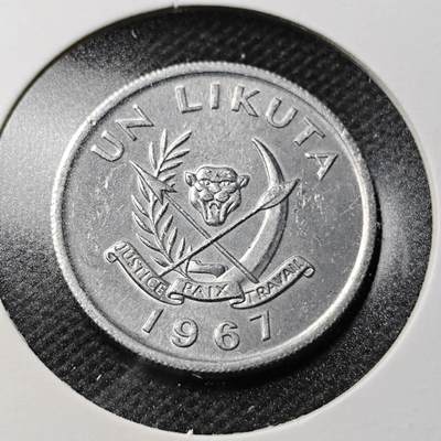 KK钱币收藏小铺  第368场  2月预留时间 周末发货 -  1967刚果1K