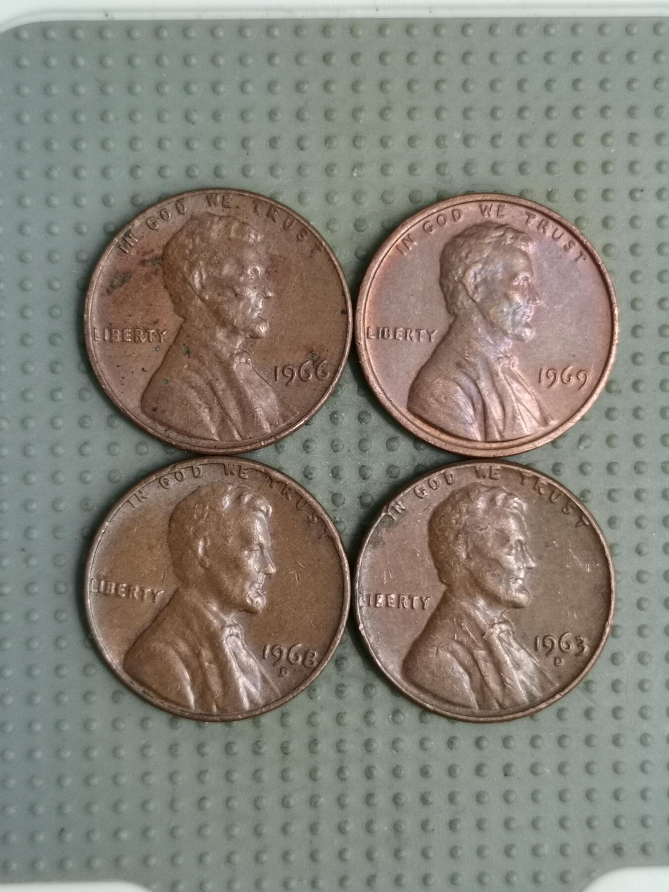 2025年第113场各国散币拍卖（总第113场） 美国1960年代1美分4枚