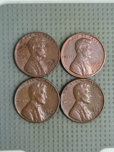 2025年第113场各国散币拍卖（总第113场） - 美国1960年代1美分4枚