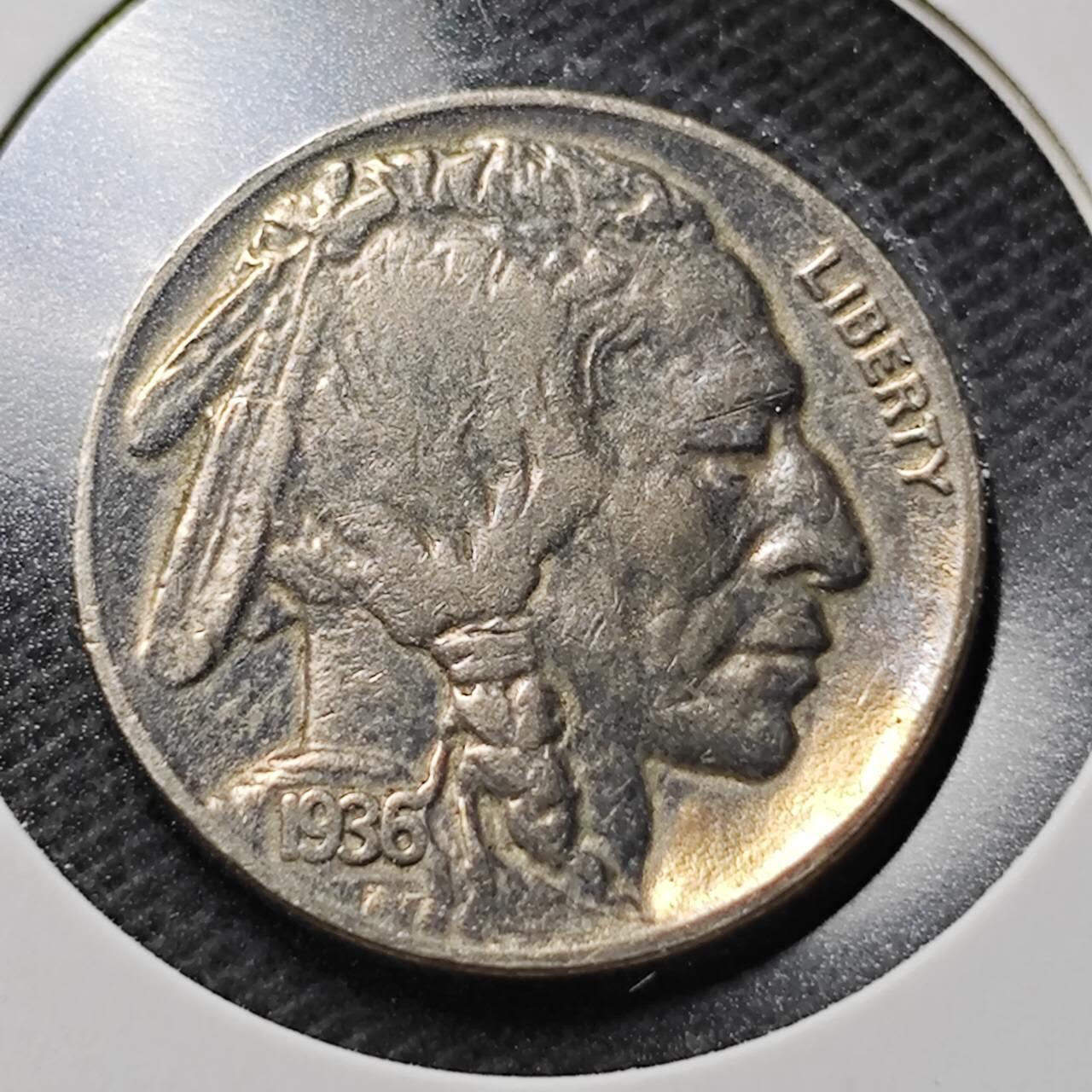 KK钱币收藏小铺  第368场  2月预留时间 周末发货  1936美国5分镍币