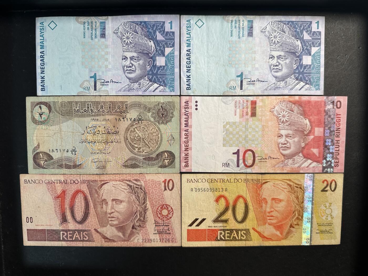 蒂克钱币-第47场 外国平价纸币拍卖 外国纸币 6枚 流通品 