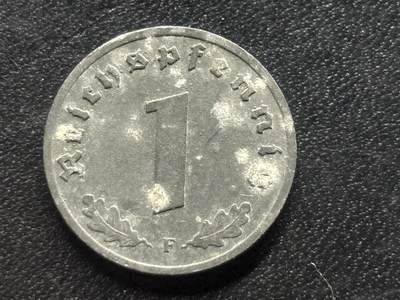 邮泉阁限时拍卖第三十五场补 德国硬币（第三帝国）专场（硬币在国外。请付邮费6元。） - 德国第三帝国1943年1芬尼F版