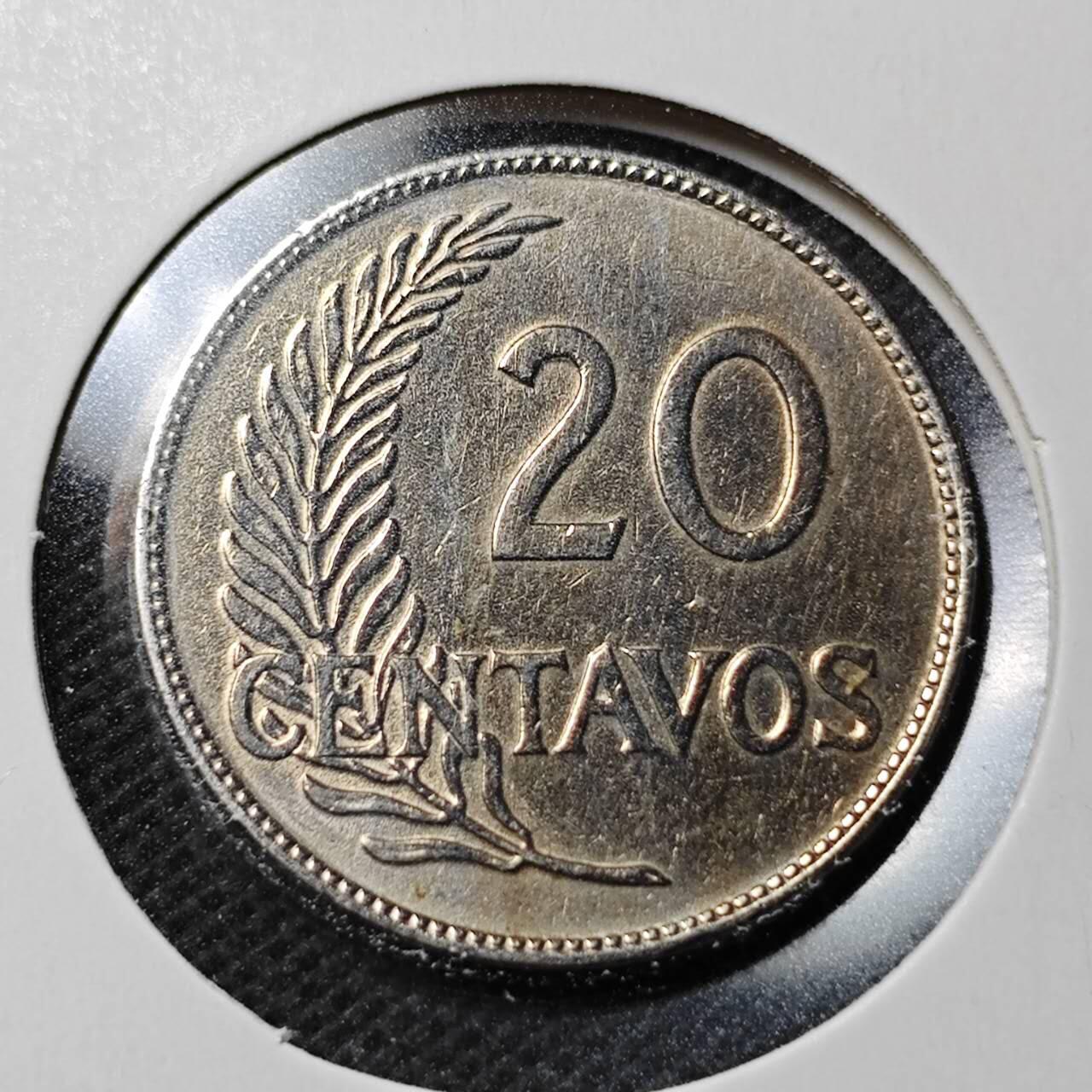 KK钱币收藏小铺  第368场  2月预留时间 周末发货  秘鲁20分镍币 图案清楚