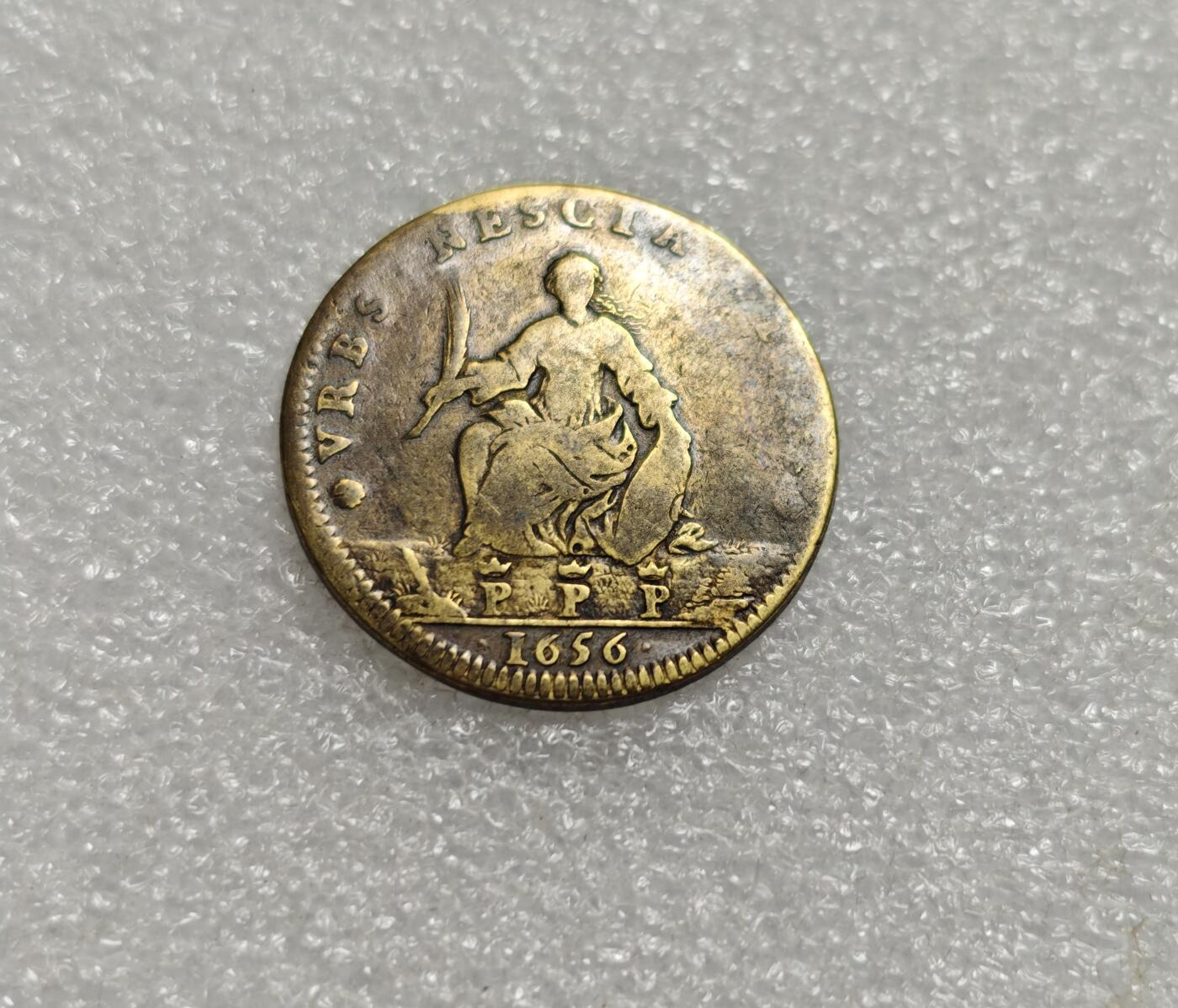 瓶子🏺第216期拍卖会  稀少品种  1656年法国皮卡迪大区索姆省佩罗讷  代用铜币