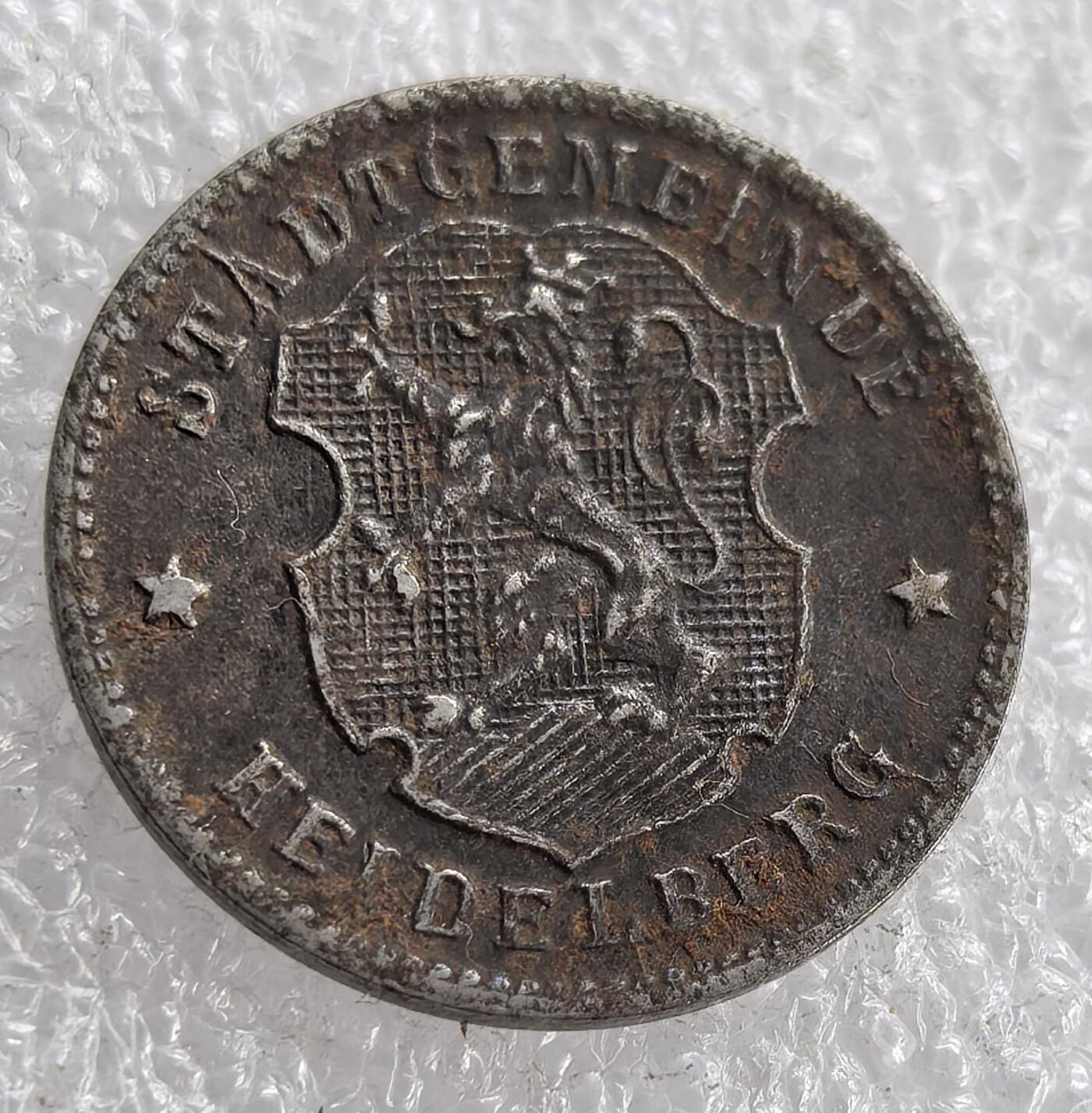 外国优质老铜币银币，周六九点倒数截拍，满百包邮，可寄存半年，喜欢朋友微信扫描二维码可直接参拍 德紧海德堡市10芬尼