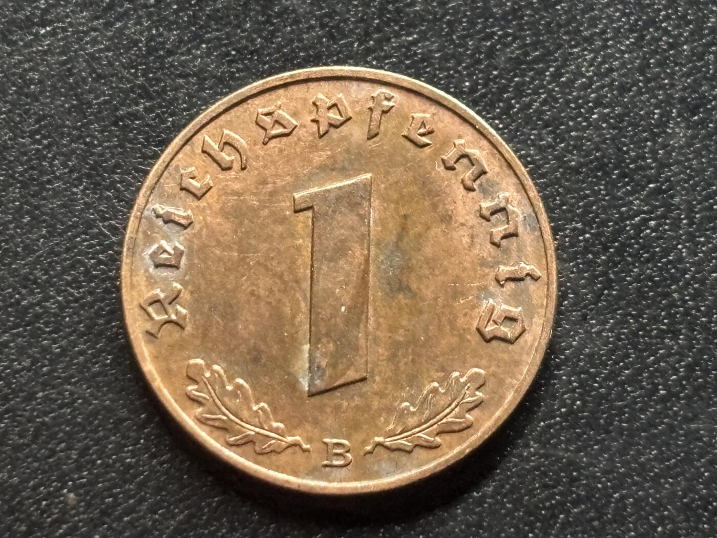 邮泉阁限时拍卖第三十五场补 德国硬币（第三帝国）专场（硬币在国外。请付邮费6元。） 德国第三帝国1939年1芬尼B版