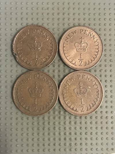 2025年第113场各国散币拍卖（总第113场） - 英国1/2便士4枚