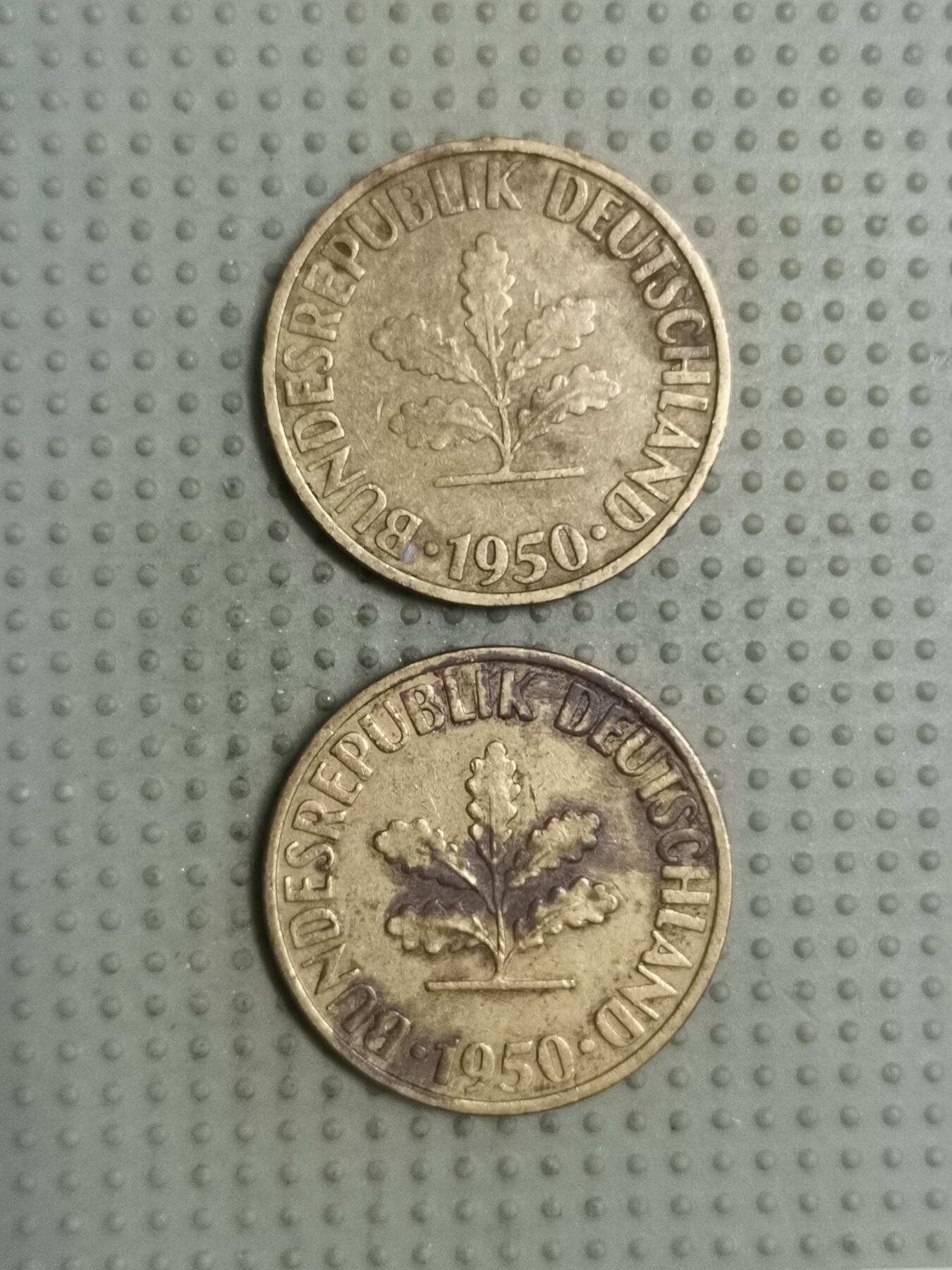2025年第114场各国散币拍卖（总第114场） 德国1950年10芬尼2枚