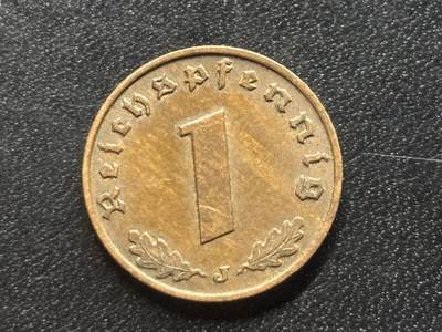 邮泉阁限时拍卖第三十五场补 德国硬币（第三帝国）专场（硬币在国外。请付邮费6元。） - 德国第三帝国1937年1芬尼J版