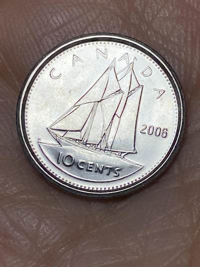 2025年第一百二十八场(总第一百五十四场）外国好品散币、邮币封和邮票场(免佣金) - 加拿大🇨🇦2006年10分(伊丽莎白二世老年枫叶标)