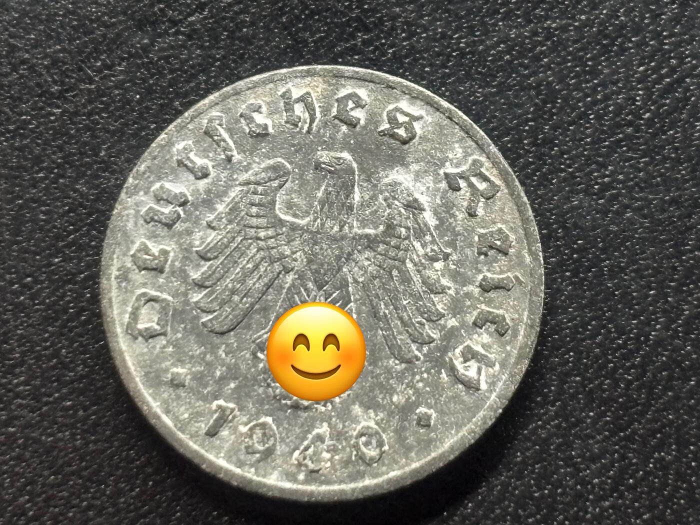 邮泉阁限时拍卖第三十五场补 德国硬币（第三帝国）专场（硬币在国外。请付邮费6元。） 德国第三帝国1940年1芬尼A版