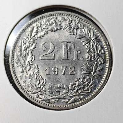 KK钱币收藏小铺  第368场  2月预留时间 周末发货 -  1972瑞士2法郎
