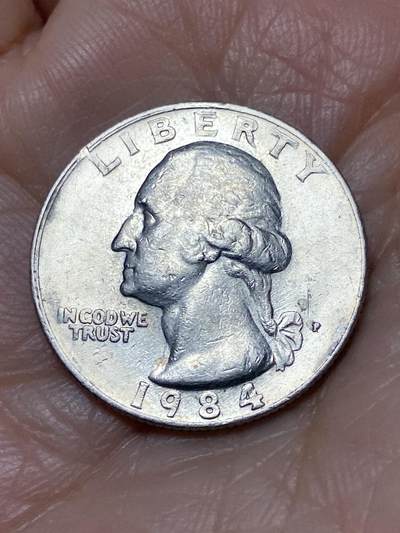 2025年第一百二十八场(总第一百五十四场）外国好品散币、邮币封和邮票场(免佣金) - 美国🇺🇸1984年1/4元(华盛顿1/4元第三版，P标费城造)