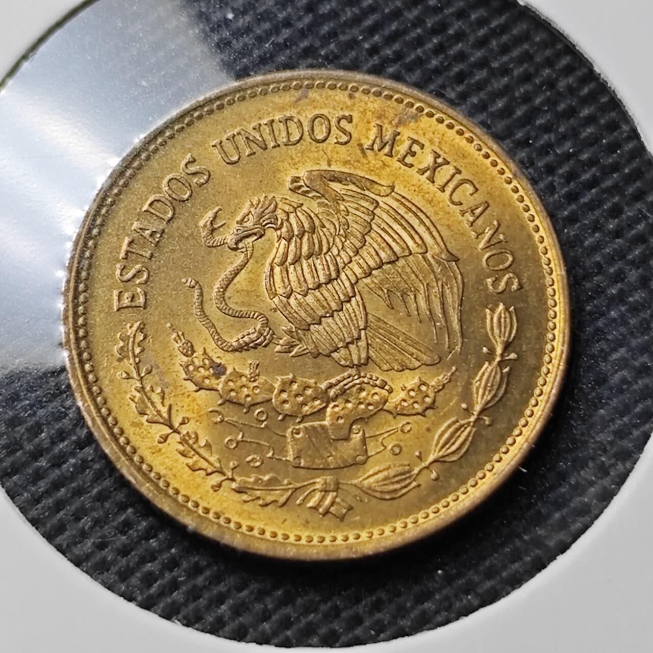 KK钱币收藏小铺  第368场  2月预留时间 周末发货  1983墨西哥20分 索玛雅铜币